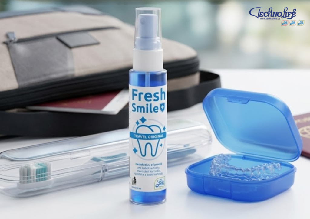Čistý zubní kartáček za pár vteřin? Vyzkoušely jsme dezinfekční sprej Fresh Smile